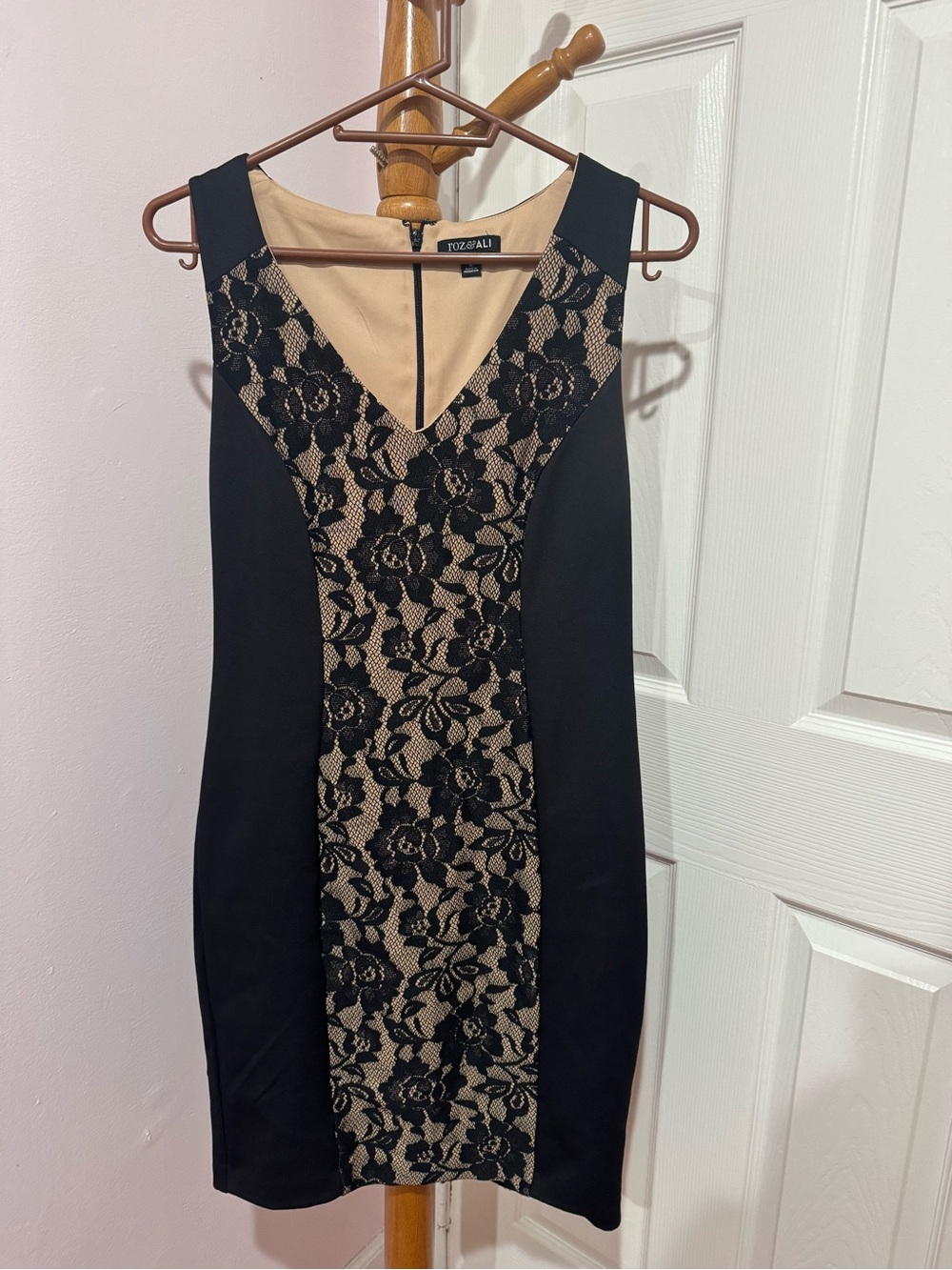 black floral party dress